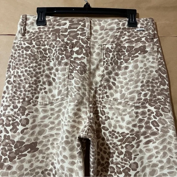MotherThe Major Zip Ankle Spot On Jeans Wide Leg High Rise Leopard Size 29